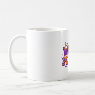 Taza De Café Tipografía divertida de Halloween que dice Bruja P