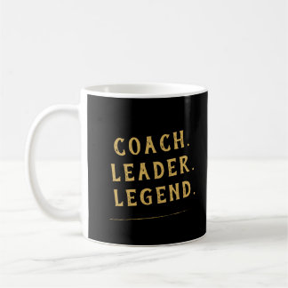 Taza De Café Tipografía Dorada Leyenda Líder Entrenador