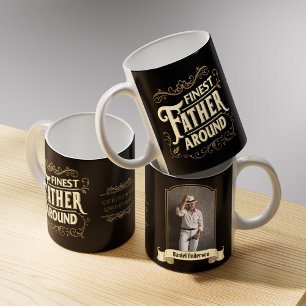 Taza De Café Tipografía Elegante Día del Padre Retro Vintage Co