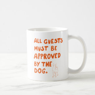 Taza De Café Tipografía escrita a mano con ilustracion de perro