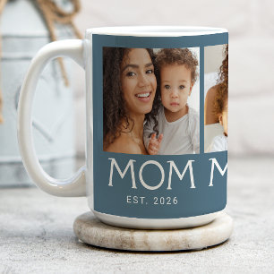 Taza De Café Tipografía Establecida Mamá Azul 3 Foto