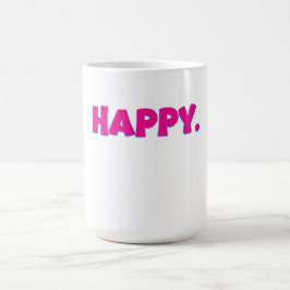 Taza De Café Tipografía FELIZ – Diseño de Vibraciones Positivas