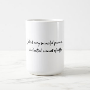 Taza De Café Tipografía Gráfica de Café con Tinta Negra Minimal