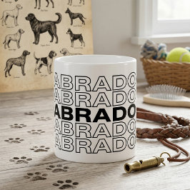 Taza De Café Tipografía Gráfica Moderna y Negrita de Labrador