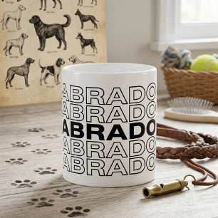 Taza De Café Tipografía Gráfica Moderna y Negrita de Labrador