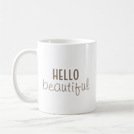 Taza De Café Tipografía hermosa del hola simple