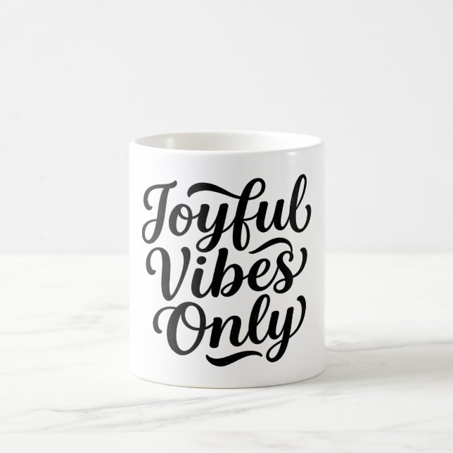 Taza De Café Tipografía Joyful Vibes (Centro)