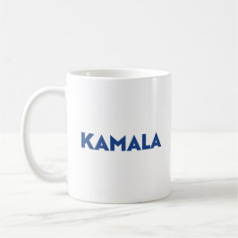 Taza De Café Tipografía kamala moderna en negrita y blanca