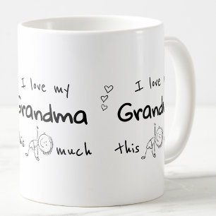 Taza De Café Tipografía Me encanta mi abuela llamada Gráfica