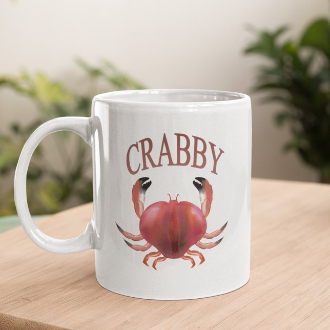 Taza De Café Tipografía moderna Crabby Rojo Canciones Náuticas (Subido por el creador)