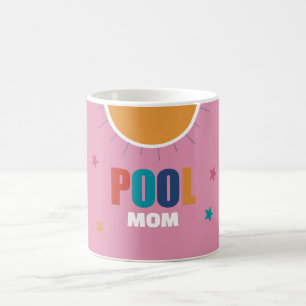 Taza De Café Tipografía moderna de natación en piscina personal