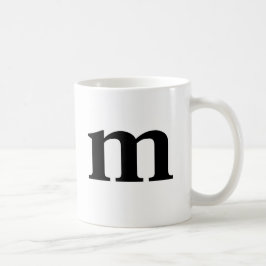 Taza De Café Tipografía moderna inicial monogramo de menor fund