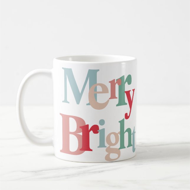 Taza De Café Tipografía moderna Navidad (Izquierda)