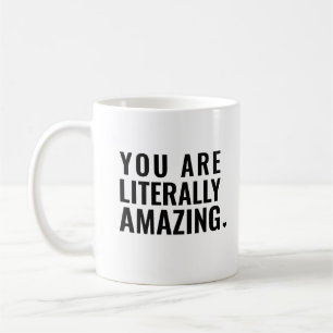 Taza De Café Tipografía Moderna Negra Blanca Cita Inspiradora