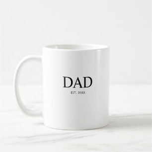 Taza De Café Tipografía Moderna Papá Establecido