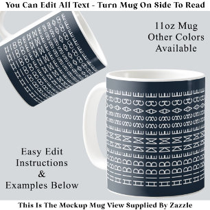 Taza De Café Tipografía moderna personalizada Ilusión óptica te
