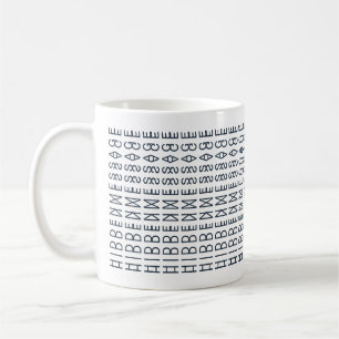 Taza De Café Tipografía moderna personalizada Ilusión óptica Te