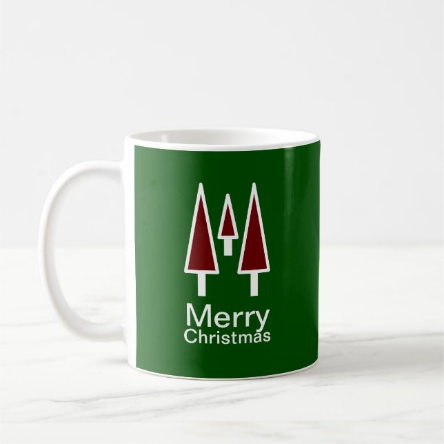 Taza De Café Tipografía navideña de Feliz (Izquierda)