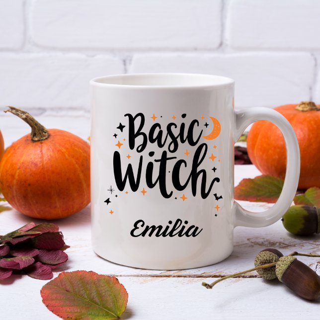 Taza De Café Tipografía negra básica de Personalizado de Brujas (Subido por el creador)