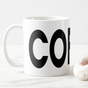 Taza De Café Tipografía Negra CAFE