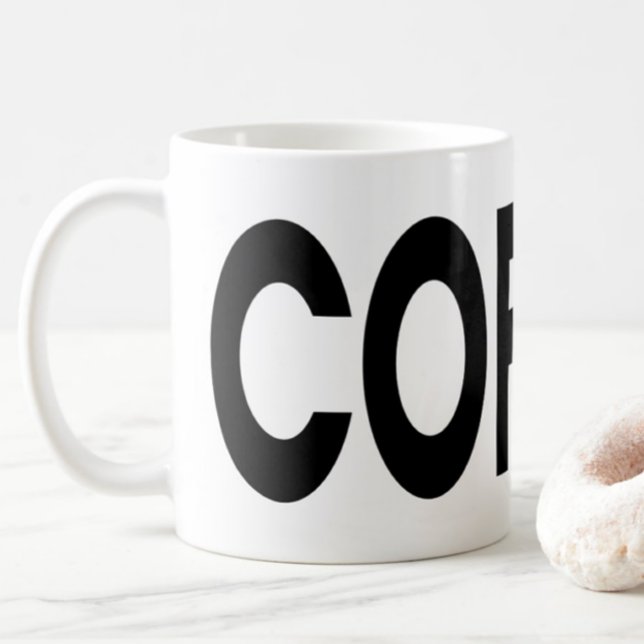 Taza De Café Tipografía Negra CAFE  (Subido por el creador)