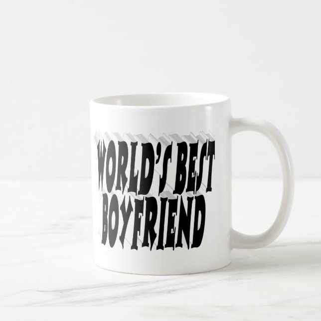 Taza De Café Tipografía negra de novio (Derecha)