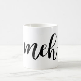 Taza De Café Tipografía negra sarcástica divertida del meh