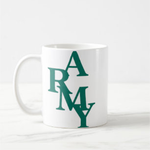 Taza De Café Tipografía Negrita Apilada Diseño Minimalista del