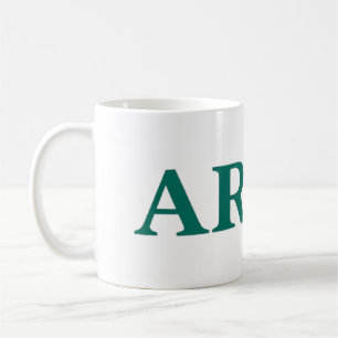 Taza De Café Tipografía Negrita Ejército Estilo Militar Texto M