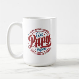 Taza De Café Tipografía Negrita Retro Papy en Círculo