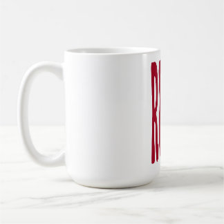 Taza De Café Tipografía ondulada roja retro relajante Arte esté