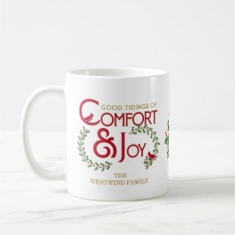 Taza De Café Tipografía Personalizada de Navidad Comodidad y Al