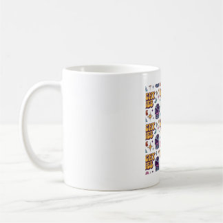 Taza De Café Tipografía Retro de Halloween con Vibraciones de B