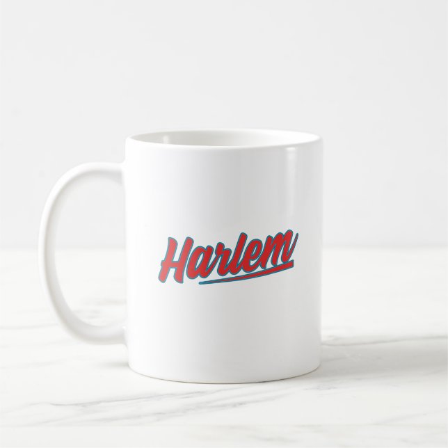 Taza De Café Tipografía roja de Harlem (Izquierda)