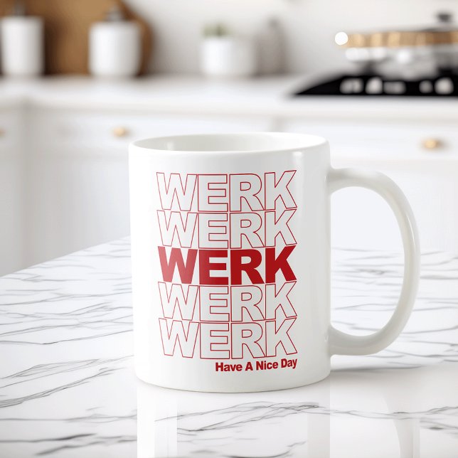 Taza De Café Tipografía roja de Werk (Subido por el creador)
