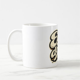 Taza De Café Tipografía Vintage Retro Fácil Lo Hace