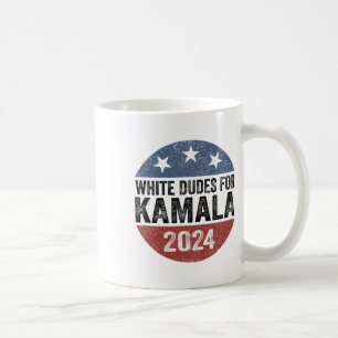 Taza De Café Tipos a favor de Kamala Harris 2024 Botón Retro de