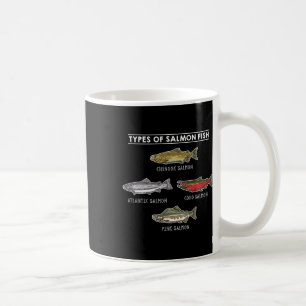 Taza De Café Tipos De Peces De Salmón Para La Pesca De Salmón