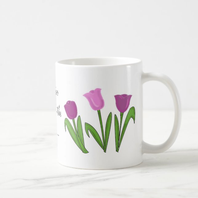 Taza De Café Tiptoe a través de los tulipanes (Derecha)