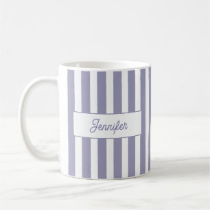 Taza De Café Tira de Monograma de Color Púrpura Claro