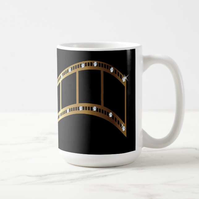Taza De Café Tira de película Café Mug Diamantes de oro (Derecha)