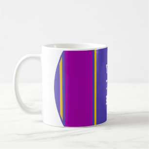 Taza De Café TIRA DEPORTIVA - Amarillo de ciruela violeta + tu