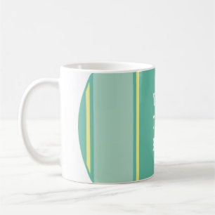 Taza De Café TIRA DEPORTIVA - Amarillo verde pastel + tu texto