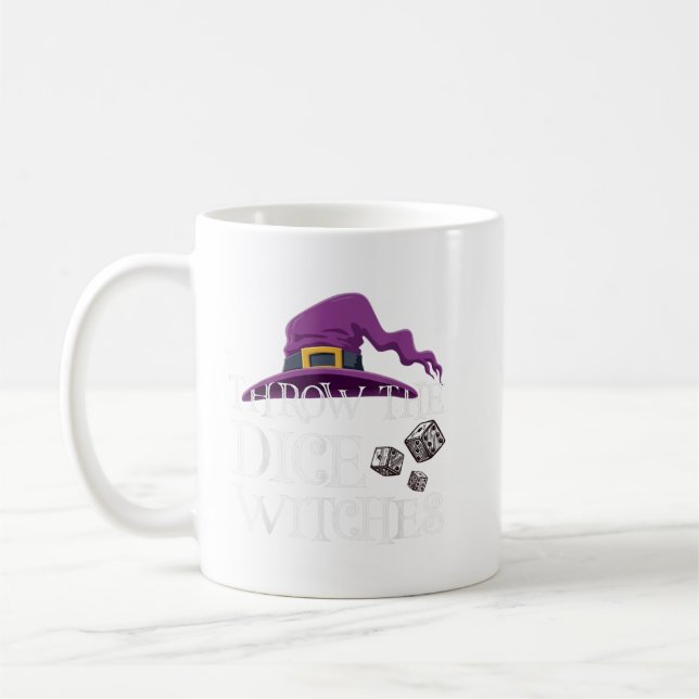Taza De Café Tirar las brujas de los dados Noche de Bunco Hallo (Izquierda)