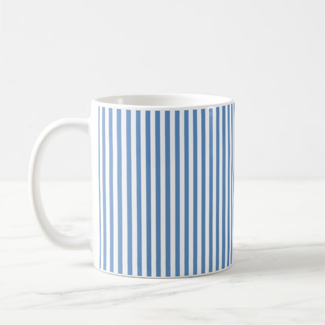 Taza De Café Tiras azules para café Mug (Izquierda)