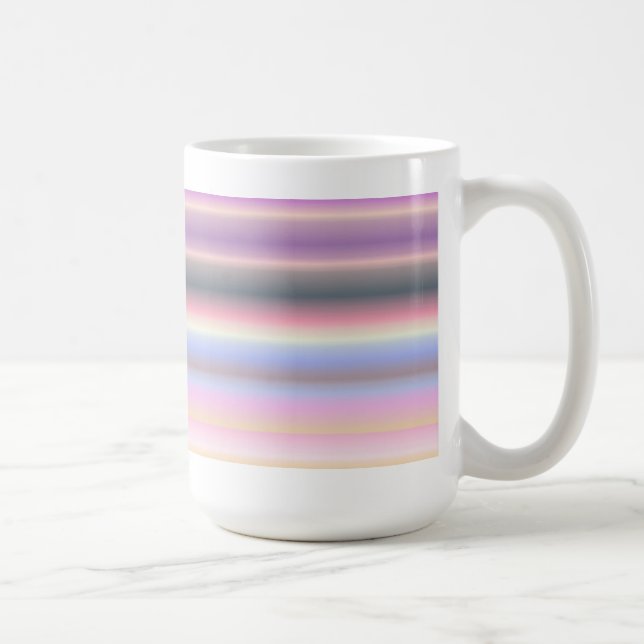 Taza De Café Tiras de arcoiris Pastel - Patrón (Derecha)