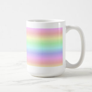 Taza De Café Tiras de arcoiris Pastel - Patrón