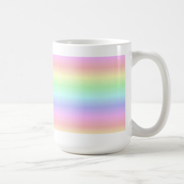 Taza De Café Tiras de arcoiris Pastel - Patrón (Derecha)