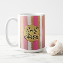 Taza De Café Tiras de boletus rosadas Café personalizado Mug
