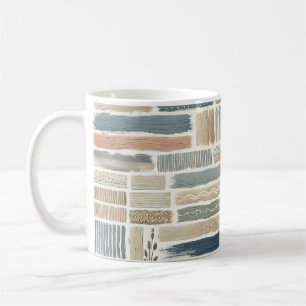 Taza De Café Tiras de brocha de broche de café con flores artís